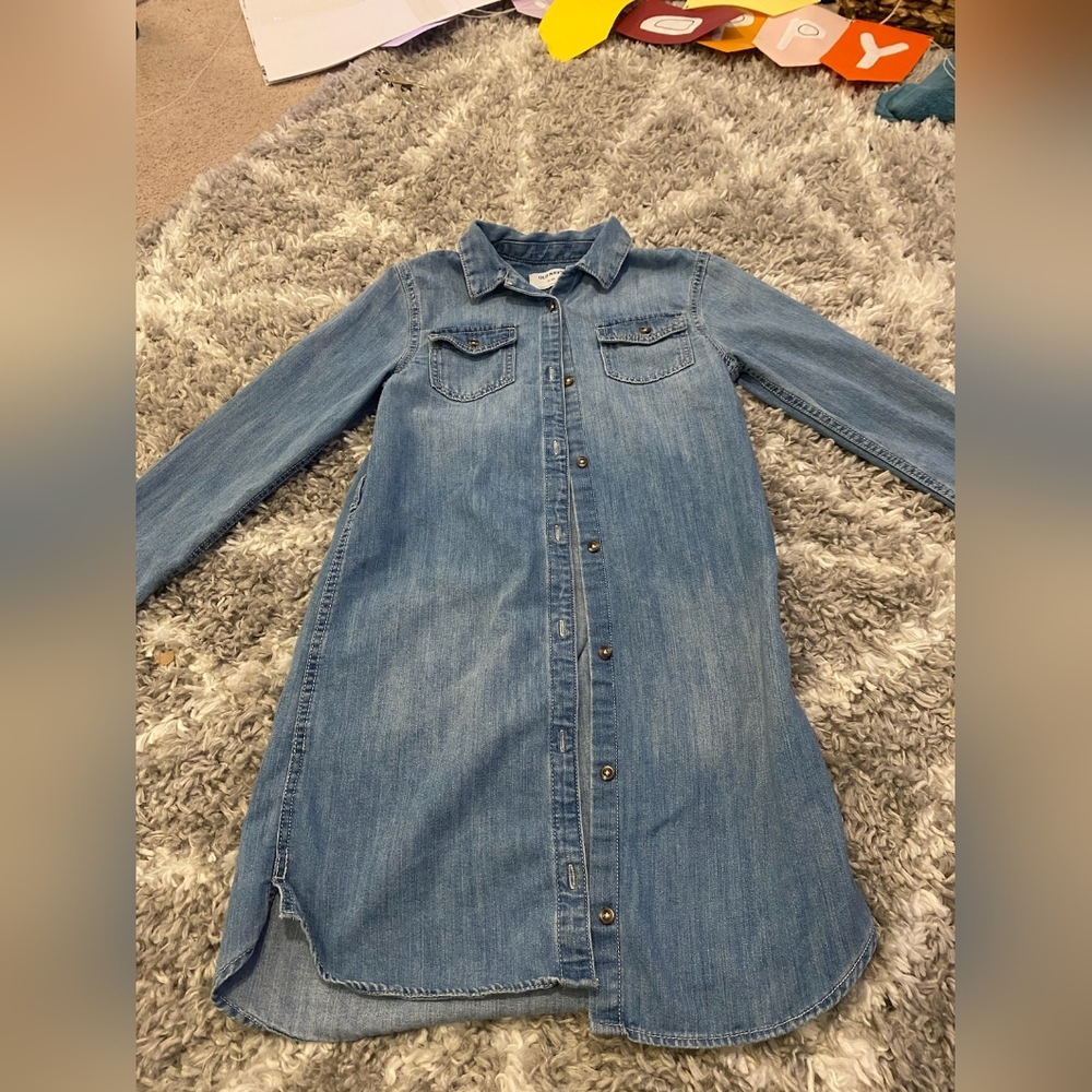 Light colored old navy jean dress